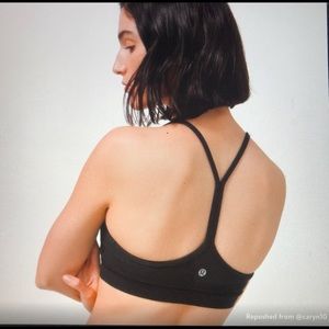 Lululemon size 10 black yogi sports bra.
